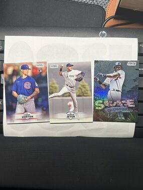 2025 Stadium Club Lot Of 3 Savage Sluggers, Derek Jeter, Cade Horton Yankees